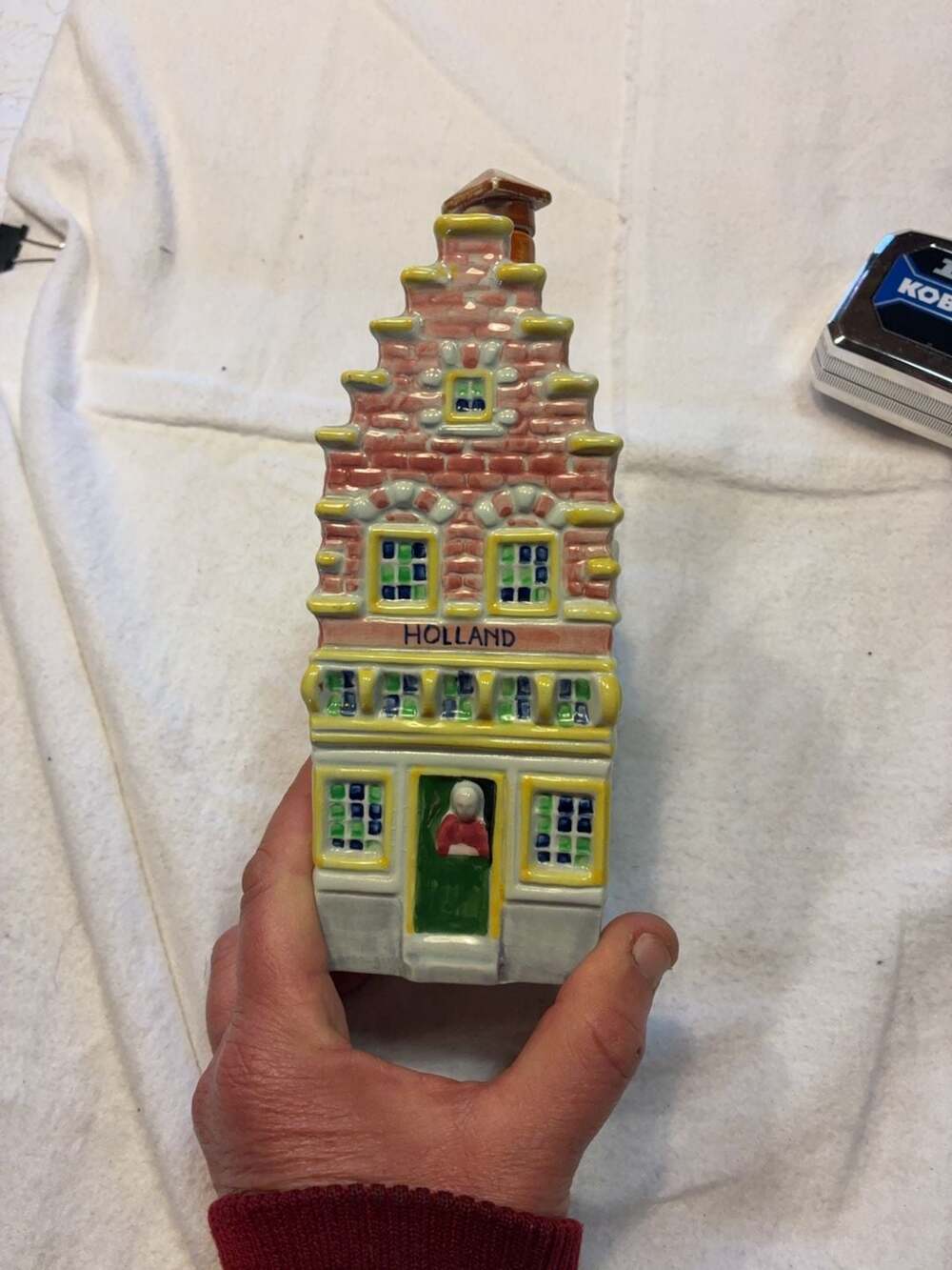 Vintage Holland Ceramic Canal House Decanter Bottle